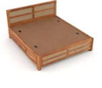 Narvik Sheesham Wood Bed In Provincial Teak Finish With Storage - Image 3