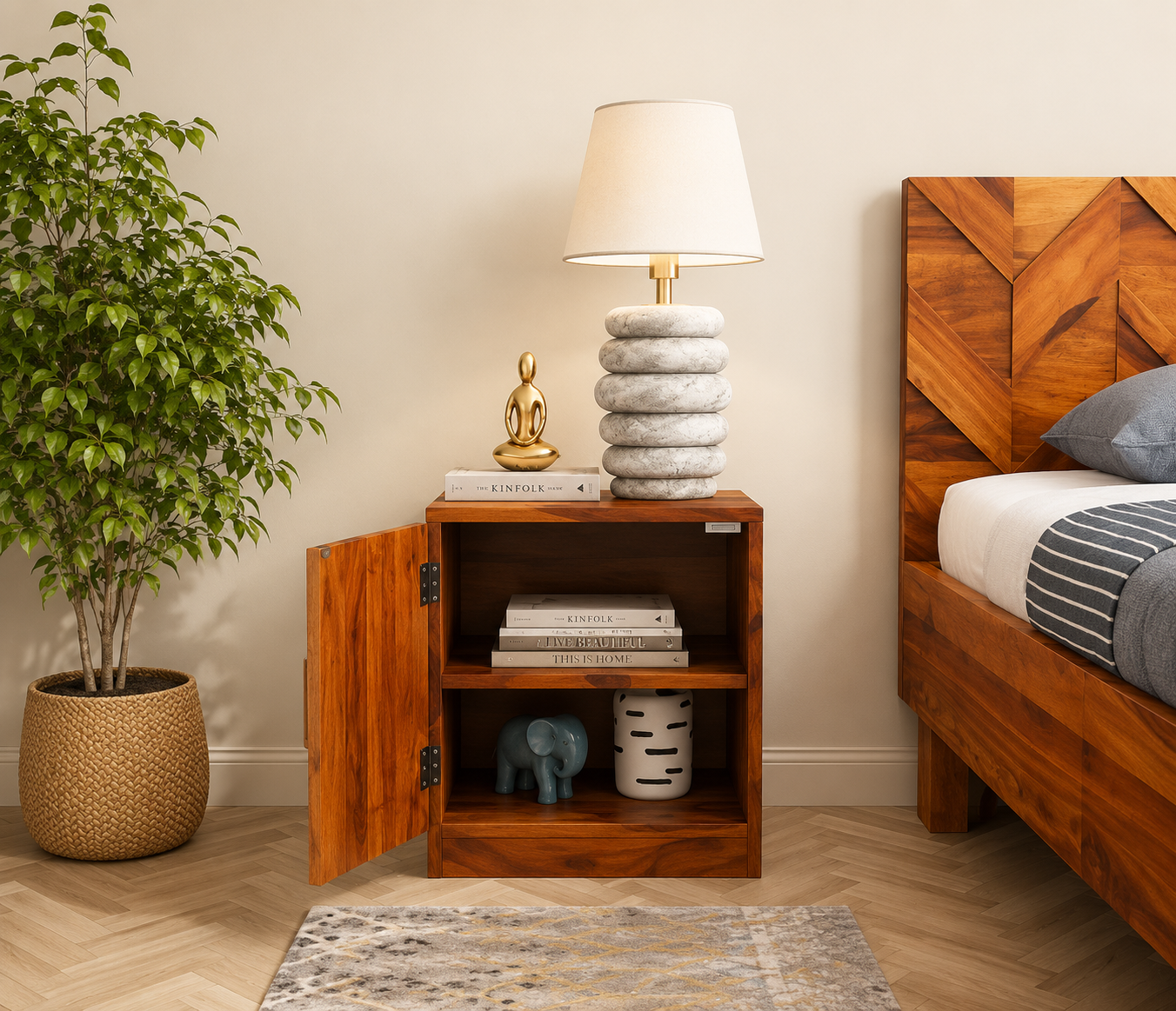 Natural-Finish-Bedside-Table-with-Open-Shelf-1.png Import placeholder for 1455 - Image 1