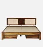 Navella Solid Sheesham Wood Classic Bedroom Storage Bed with Premium Wooden Design - Image 9