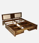 Navella Solid Sheesham Wood Classic Bedroom Storage Bed with Premium Wooden Design - Image 4