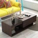 Navira Solid Sheesham Wood Modern Coffee Table with Elegant Wooden Design