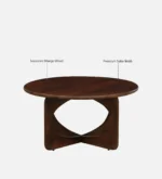 Norvia Solid Sheesham Wood Elegant Wooden Coffee Table in Warm Natural Finish - Image 7