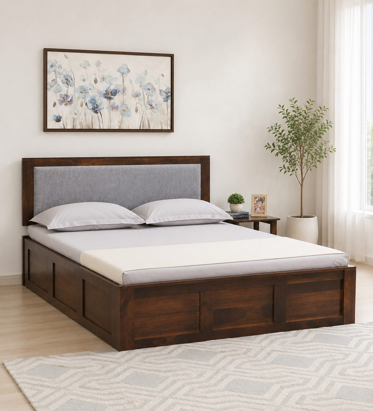 Norwick-Premium-Wooden-Bed-with-Upholstered-Headboard-1.png Import placeholder for 2829 - Image 1