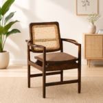Oakmere Contemporary Heritage Style Solid Wood Lounge Accent Chair