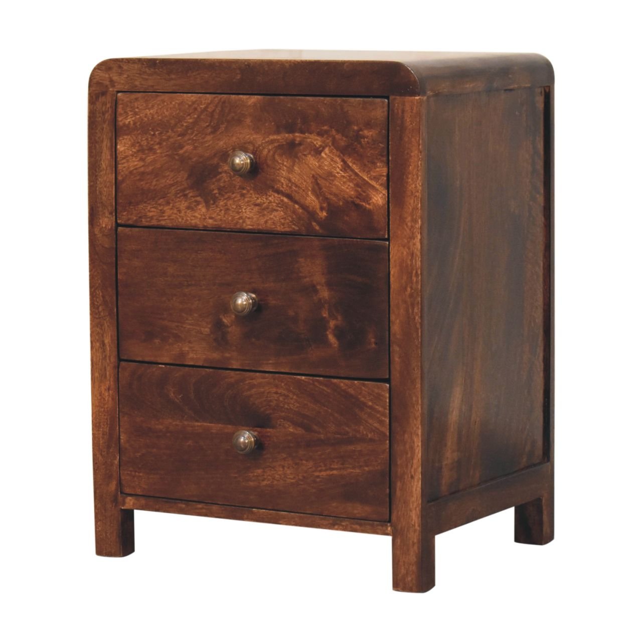 Oakridge Contemporary Natural Wood Bedside Storage Cabinet (1) Oakridge Contemporary Natural Wood Bedside Storage Cabinet - Image 1