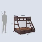 Oakshire Classic Heritage Inspired Natural Wooden Spacious Bunk Bed - Image 3