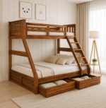 Oakshire Classic Heritage Inspired Natural Wooden Spacious Bunk Bed