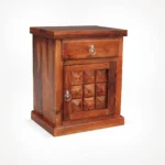 Oakshire Premium Handcrafted Natural Bedside Storage Cabinet - Image 6