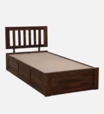 Orson Solid Sheesham Wood Single Bed with Modern Wooden Headboard in Provincial Teak Finish - Image 7