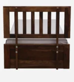 Orson Solid Sheesham Wood Single Bed with Modern Wooden Headboard in Provincial Teak Finish - Image 9