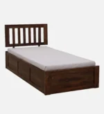 Orson Solid Sheesham Wood Single Bed with Modern Wooden Headboard in Provincial Teak Finish - Image 8