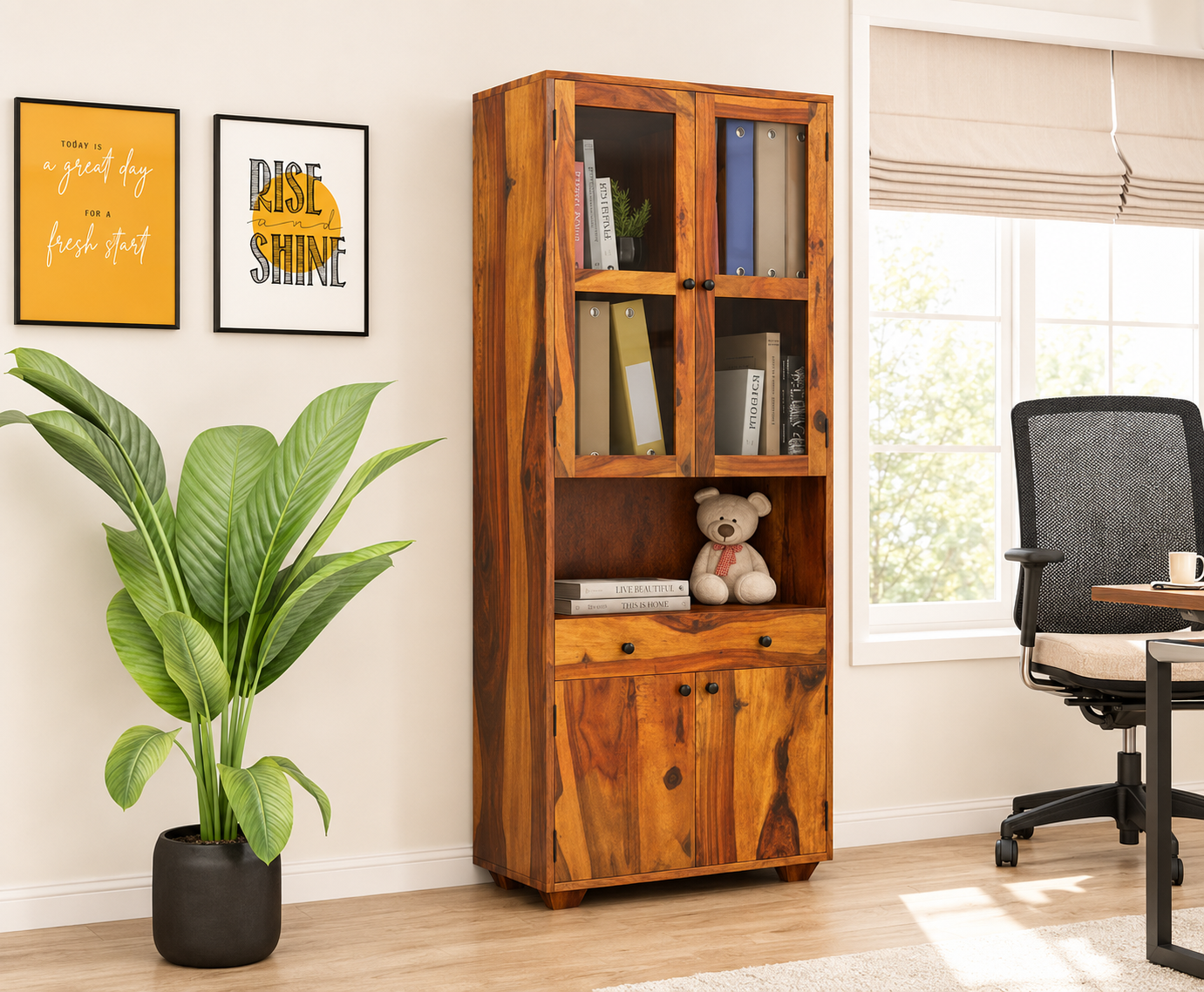 Premium-Designer-Solid-Sheesham-Wood-Display-Bookshelf-for-Living-Room-1.png Import placeholder for 1659 - Image 1