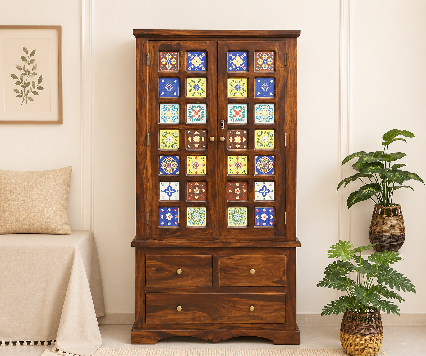 Premium-Natural-Sheesham-Wooden-Wardrobe-with-Shelves-1.png Import placeholder for 1941 - Image 1
