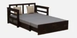 Rayan Sheesham Wood Sofa Cum Bed with Cushioned Mattress - Image 7