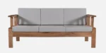 Reyansh Sheesham Wood 3 Seater Sofa with Comfortable Upholstered Backrest - Image 6