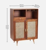 Royal Oakshire Heritage Premium Wooden Storage Cabinet with Spacious Shelves - Image 3