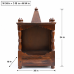 Rudransh Handcrafted Temple with Intricate Carvings in Natural Finish - Image 3