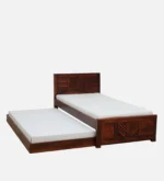Rylan Solid Sheesham Wood Single Bed with Sleek Wooden Frame in Natural Walnut Finish - Image 8