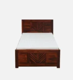 Rylan Solid Sheesham Wood Single Bed with Sleek Wooden Frame in Natural Walnut Finish - Image 6