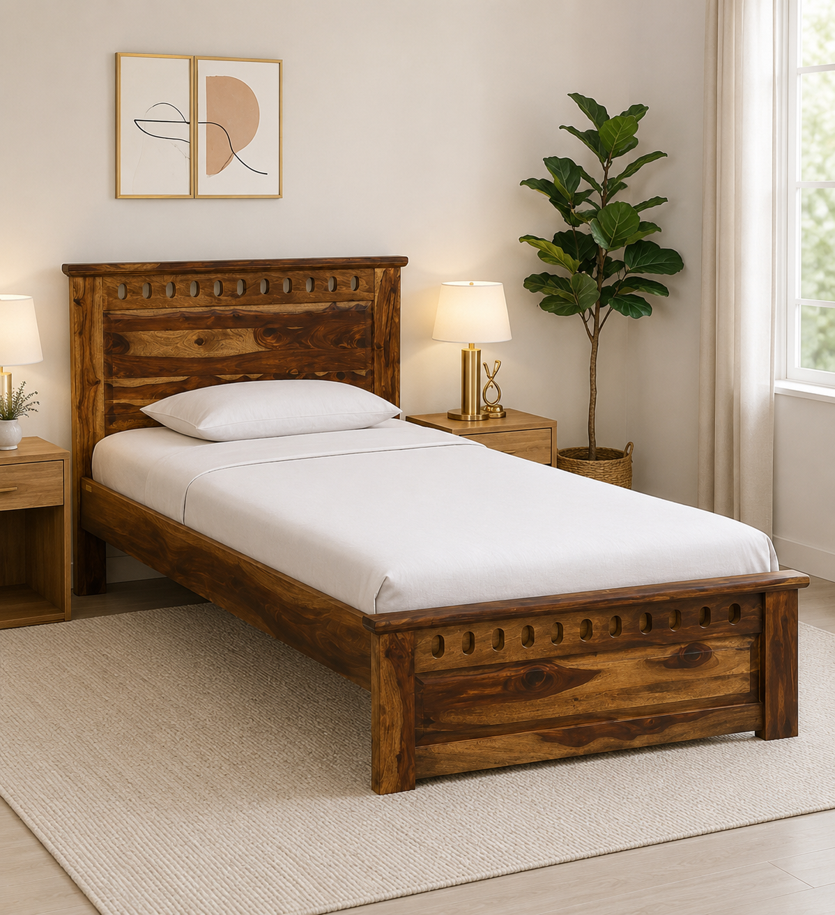 Savora-Solid-Sheesham-Wood-Single-Bed-in-Natural-Teak-Finish-1.png Import placeholder for 3212 - Image 1