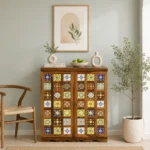 Solid Sheesham Wood Multi Utility Storage Cabinet with Contemporary Design