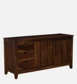 Solid Sheesham Wood Traditional Home Organizer Storage Cabinet - Image 5