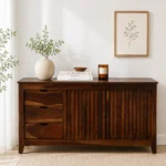 Solid Sheesham Wood Traditional Home Organizer Storage Cabinet