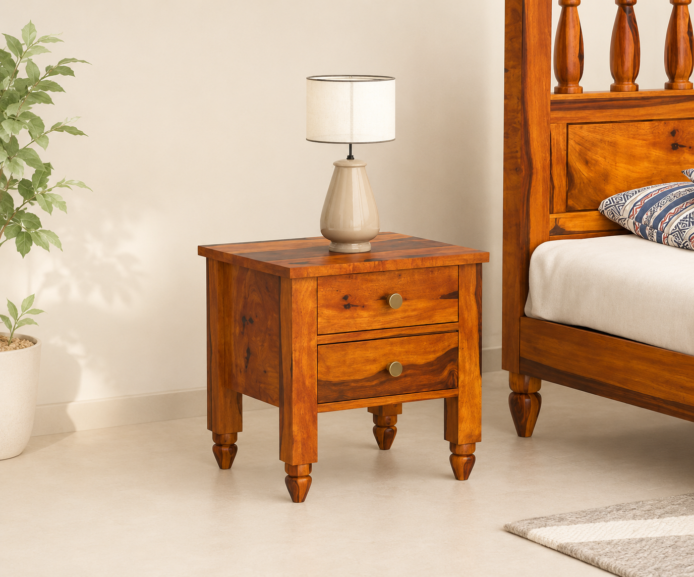 Solid-Wood-Bedside-Table-with-Drawer-1.png Import placeholder for 1444 - Image 1