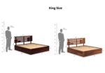 Timbercrest Traditional Handcrafted Premium Wooden Large Storage Bedroom Bed - Image 6