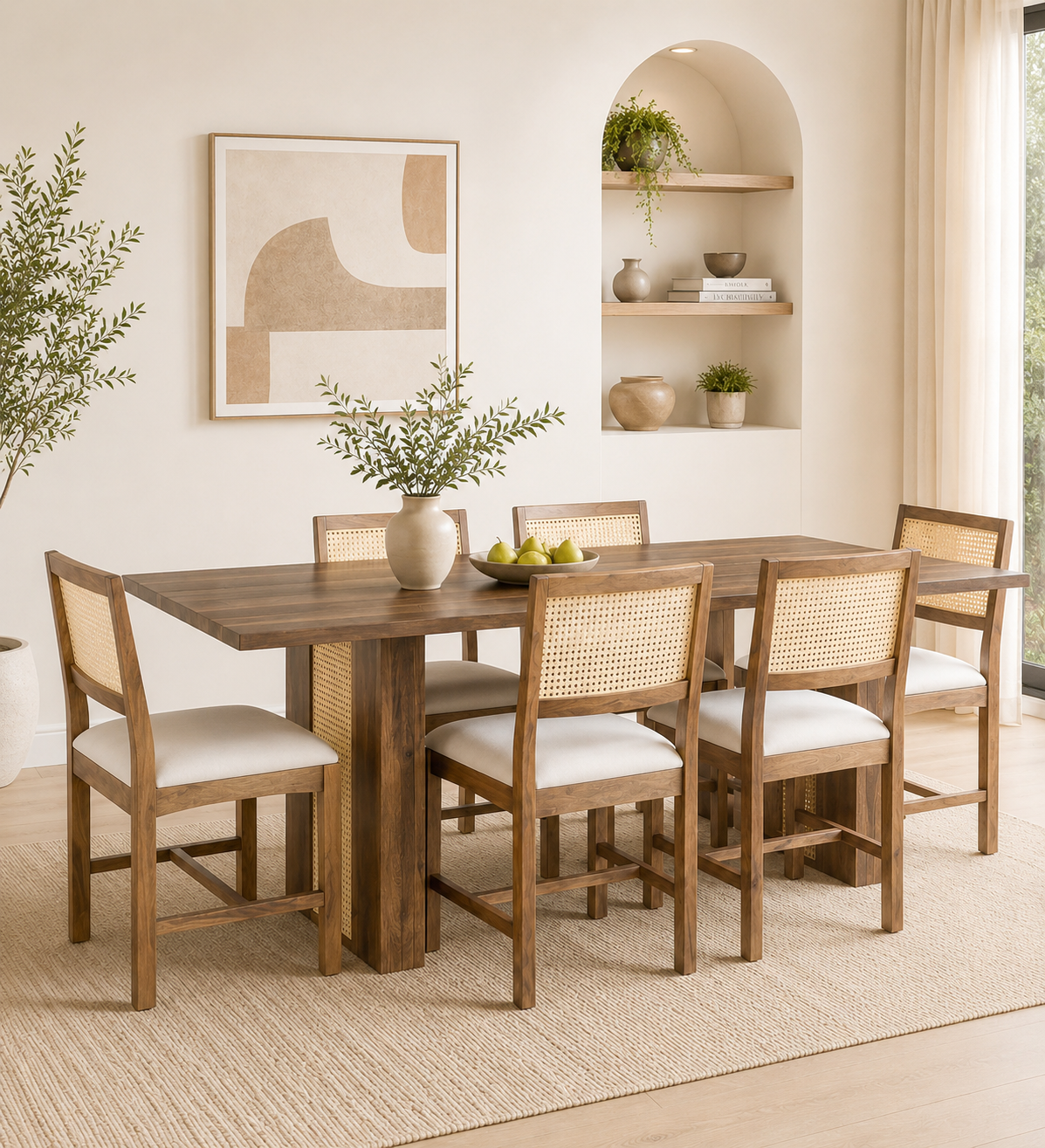 Vanora-Solid-Sheesham-Wood-6-Seater-Dining-Table-Set-in-Teak-Finish-1.png Import placeholder for 1749 - Image 1