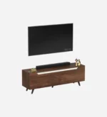 Vanya Handcrafted Sheesham Wood Modern TV Unit with Storage Cabinet - Image 2