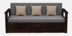 Vedant Solid Wood 3 Seater Sofa Cum Bed in Provincial Teak Finish - Image 6