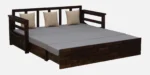Vedant Solid Wood 3 Seater Sofa Cum Bed in Provincial Teak Finish - Image 5
