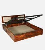 Velina Solid Sheesham Wood Premium Wooden Storage Bed with Spacious Storage - Image 4