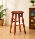 Velton Luxe Bar Stool with Leatherette Seat in Espresso Finish