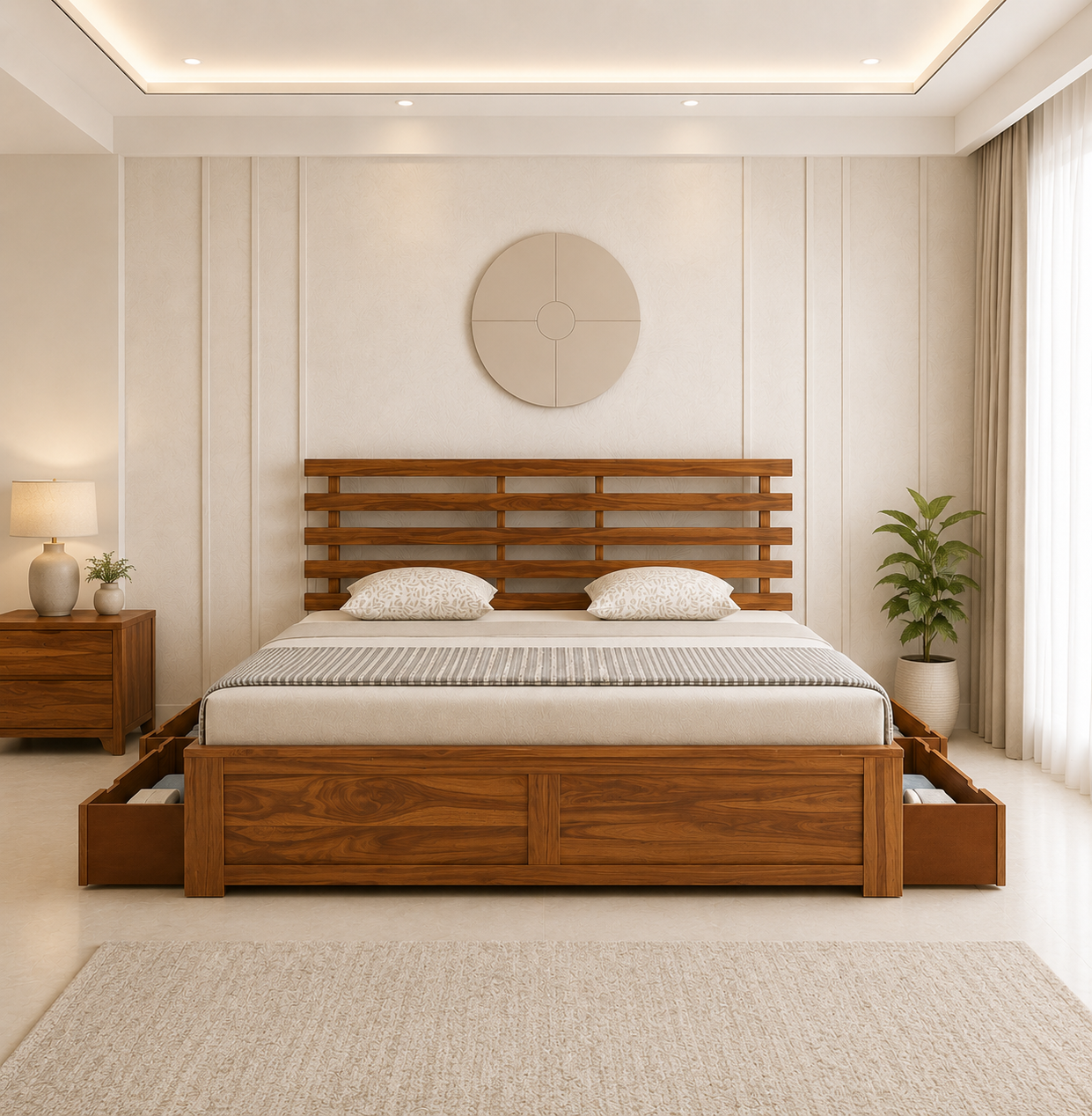 Verona-Premium-Sheesham-Wood-Bed-with-Contemporary-Wooden-Design-1.png Import placeholder for 4682 - Image 1