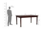 Willowbrook Contemporary Crafted Solid Wood Natural Finish Six Seater Family Dining Table Set - Image 5