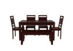Willowcrest Luxury Natural Wood Handcrafted Traditional Six Seater Dining Table Set For Modern Homes - Image 3