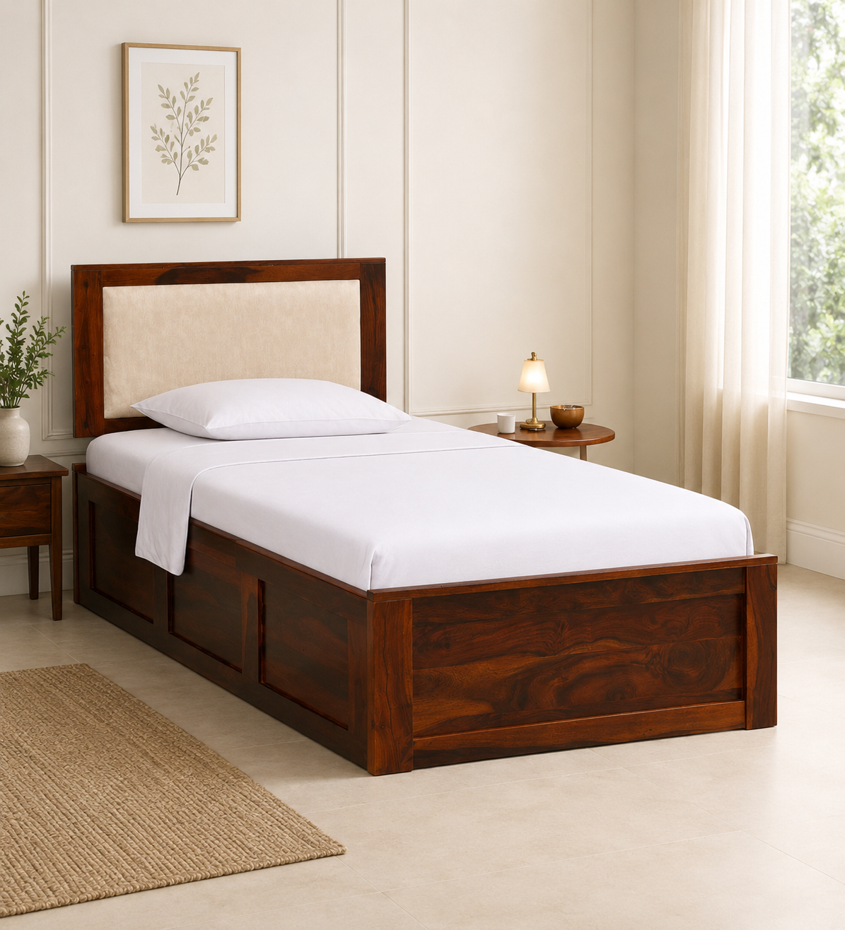 Windsor-Solid-Sheesham-Wood-Single-Bed-for-Contemporary-Homes-1.png Import placeholder for 3106 - Image 1