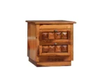 Woodcrest Traditional Handcrafted Wooden Bedside Table - Image 5