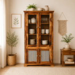 Alderwood Elegant Heritage Inspired Solid Wood Crockery Display Unit