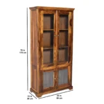 Alderwood Elegant Heritage Inspired Solid Wood Crockery Display Unit - Image 3