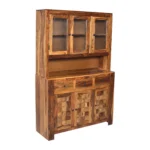Cedarbrook Classic Natural Finish Wooden Crockery Storage Cabinet - Image 5