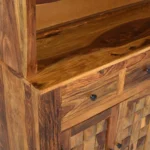 Cedarbrook Classic Natural Finish Wooden Crockery Storage Cabinet - Image 6