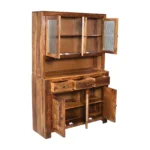 Cedarbrook Classic Natural Finish Wooden Crockery Storage Cabinet - Image 7