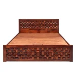 Cedarbrook Elegant Natural Wood Premium Spacious Storage Bedroom Bed - Image 3