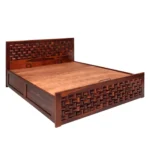 Cedarbrook Elegant Natural Wood Premium Spacious Storage Bedroom Bed - Image 4