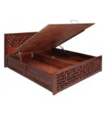 Cedarbrook Elegant Natural Wood Premium Spacious Storage Bedroom Bed - Image 5