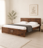 Cedarvale Contemporary Crafted Natural Wood Premium Platform Bedroom Bed