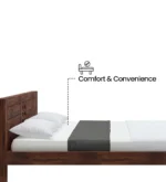 Cedarvale Contemporary Crafted Natural Wood Premium Platform Bedroom Bed - Image 6